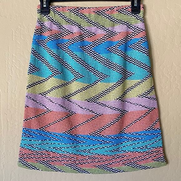 Anthropologie Aldomartins Siena Zig-Zag Mini Skirt, XS - Picture 5 of 9